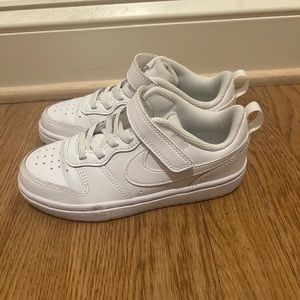 Nike Kids Court Borough Low Top Sneaker, White